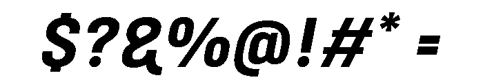 Marianina Semi Extended Bold Italic Font OTHER CHARS