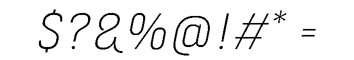 Marianina Semi Extended Extra Light Italic Font OTHER CHARS