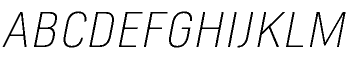 Marianina Semi Extended Extra Light Italic Font UPPERCASE