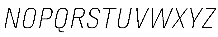 Marianina Semi Extended Extra Light Italic Font UPPERCASE