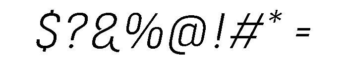 Marianina Semi Extended Light Italic Font OTHER CHARS
