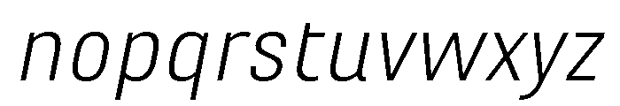 Marianina Semi Extended Light Italic Font LOWERCASE