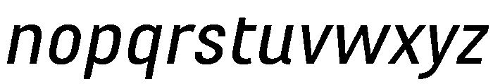 Marianina Semi Extended Regular Italic Font LOWERCASE