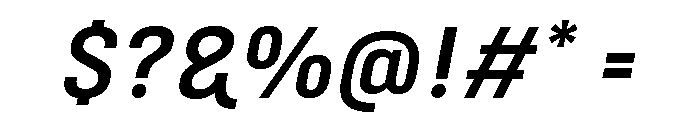 Marianina Semi Extended Semi Bold Italic Font OTHER CHARS