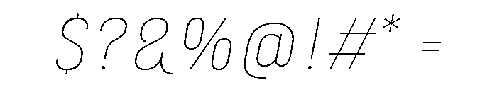Marianina Semi Extended Thin Italic Font OTHER CHARS