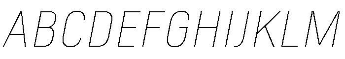 Marianina Semi Extended Thin Italic Font UPPERCASE