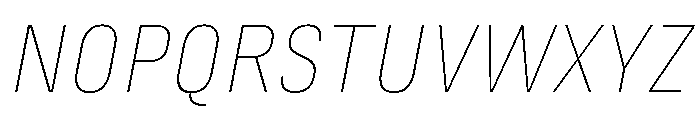 Marianina Semi Extended Thin Italic Font UPPERCASE