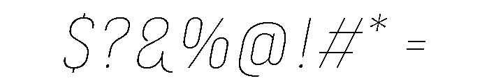 Marianina Thin Italic Font OTHER CHARS