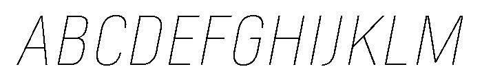Marianina Thin Italic Font UPPERCASE