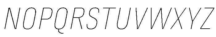 Marianina Thin Italic Font UPPERCASE