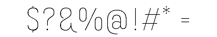 Marianina Thin Font OTHER CHARS