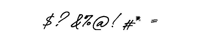 Marigold Script Regular Font OTHER CHARS