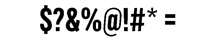 Marsden Compact Bold Font OTHER CHARS