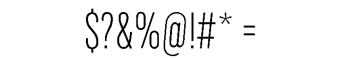Marsden Compact Extra Light Font OTHER CHARS