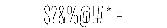 Marsden Compact Hairline Font OTHER CHARS