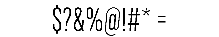 Marsden Compact Light Font OTHER CHARS