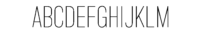 Marsden Compressed Hairline Font UPPERCASE