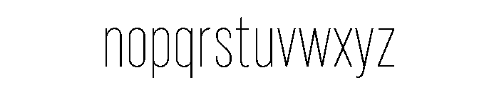 Marsden Compressed Hairline Font LOWERCASE