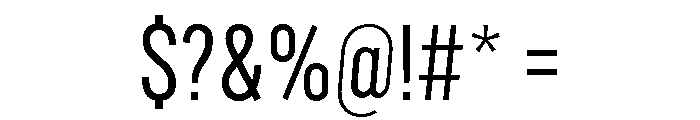 Marsden Compressed Regular Font OTHER CHARS