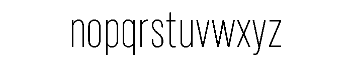 Marsden Compressed Thin Font LOWERCASE