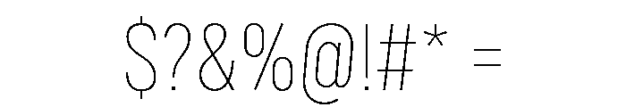 Marsden Condensed Hairline Font OTHER CHARS
