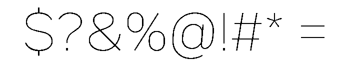 Marsden Extended Hairline Font OTHER CHARS