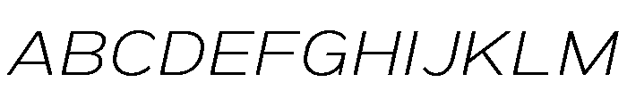 Marsden Extended Light Italic Font UPPERCASE