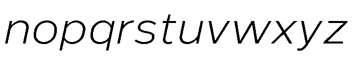Marsden Extended Light Italic Font LOWERCASE