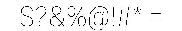 Marsden Hairline Font OTHER CHARS