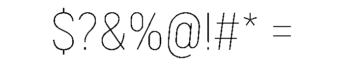 Marsden Narrow Hairline Font OTHER CHARS