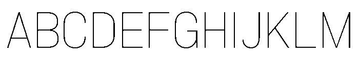 Marsden Narrow Hairline Font UPPERCASE
