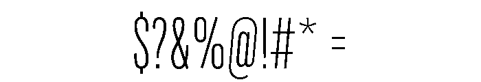 Marsden Slim Extra Light Font OTHER CHARS