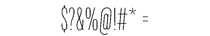 Marsden Slim Hairline Font OTHER CHARS