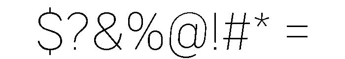 Marsden Thin Font OTHER CHARS