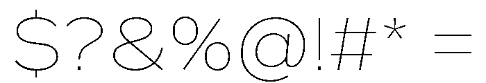 Marsden Wide Hairline Font OTHER CHARS