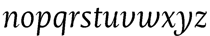 Mastro Caption Book Italic Font LOWERCASE
