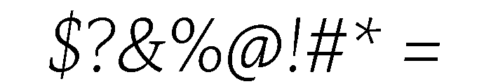 Mastro Caption Extra Light Italic Font OTHER CHARS
