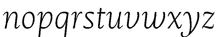 Mastro Caption Extra Light Italic Font LOWERCASE