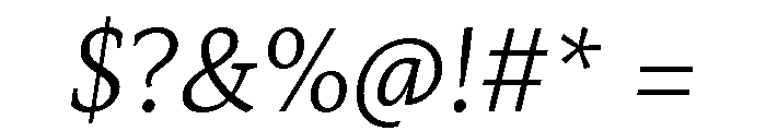 Mastro Caption Light Italic Font OTHER CHARS
