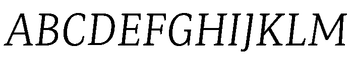 Mastro Caption Light Italic Font UPPERCASE