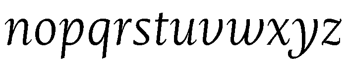 Mastro Caption Light Italic Font LOWERCASE