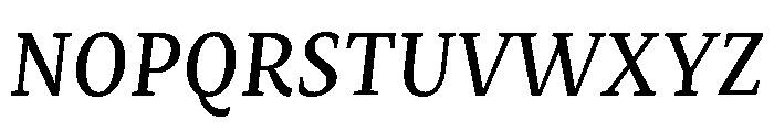 Mastro Caption Medium Italic Font UPPERCASE