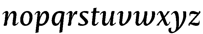 Mastro Caption Medium Italic Font LOWERCASE
