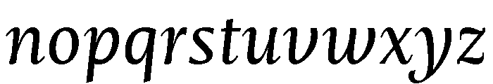 Mastro Caption Regular Italic Font LOWERCASE