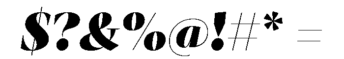 Mastro Display Black Italic Font OTHER CHARS
