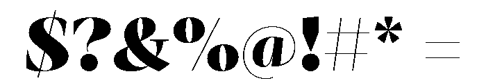 Mastro Display Black Font OTHER CHARS