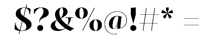 Mastro Display Bold Font OTHER CHARS