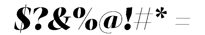 Mastro Display Extra Bold Italic Font OTHER CHARS