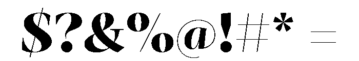 Mastro Display Extra Bold Font OTHER CHARS