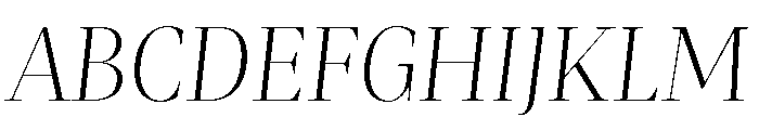 Mastro Display Extra Light Italic Font UPPERCASE